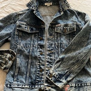 VINTAGE guess? Acid wash jacket size medium